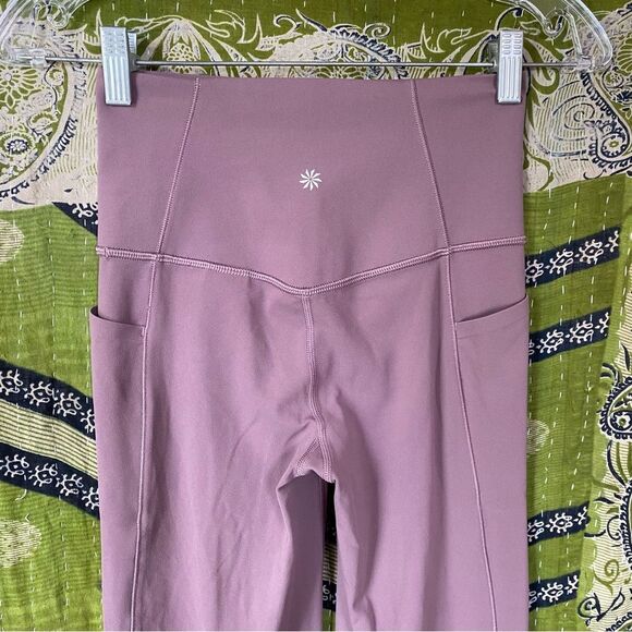 Athleta Mauve Salutation Stash High Rise Flare Size Extra Small - Picture 8 of 14